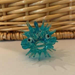 Pufferfish glass figure
